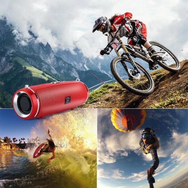 Waterproof Bluetooth 5.0 Speaker Portable Wireless Outdoor Stereo HiFi Speaker with TF Card FM Radio Mp3 Player for Smart Devices