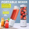 500ml 6 Blades Multifunctional Mixer Smoothie Maker Extractor USB Rechargeable for Home Travel Mini Portable Juicer