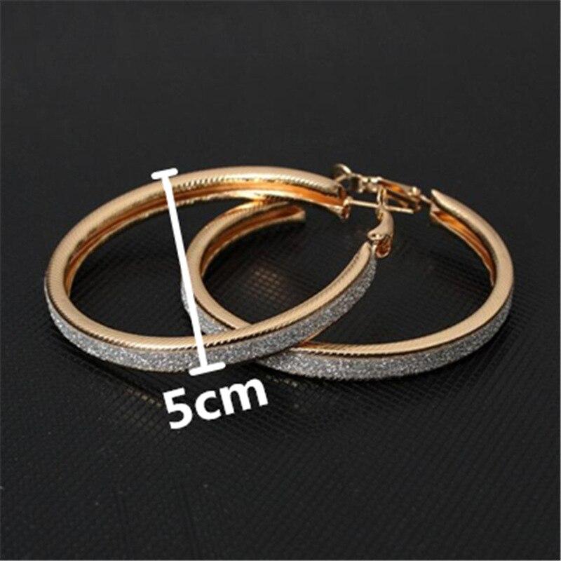 Large Crystalline Hoop Earrings Matte Chic Fashionable Basic Simple Round Shiny Zircon Crystal Big Women Ear Studs Jewelry Celebration Party Event