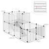 Enclosure for Small Animals DIY Design Modular Cage for Guinea Pigs Rabbits Chinchillas Small Pets 27 Panels Black