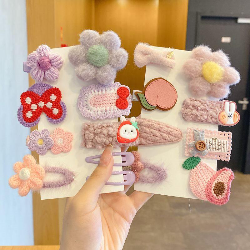 Autumn/Winter 2025 Lambswool Plush Hair Clip: Cute BB Clip Headwear for Women & Children