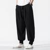 Monk Loose Cotton-Linen Meditation Pants - Hemmed for Spring & Summer