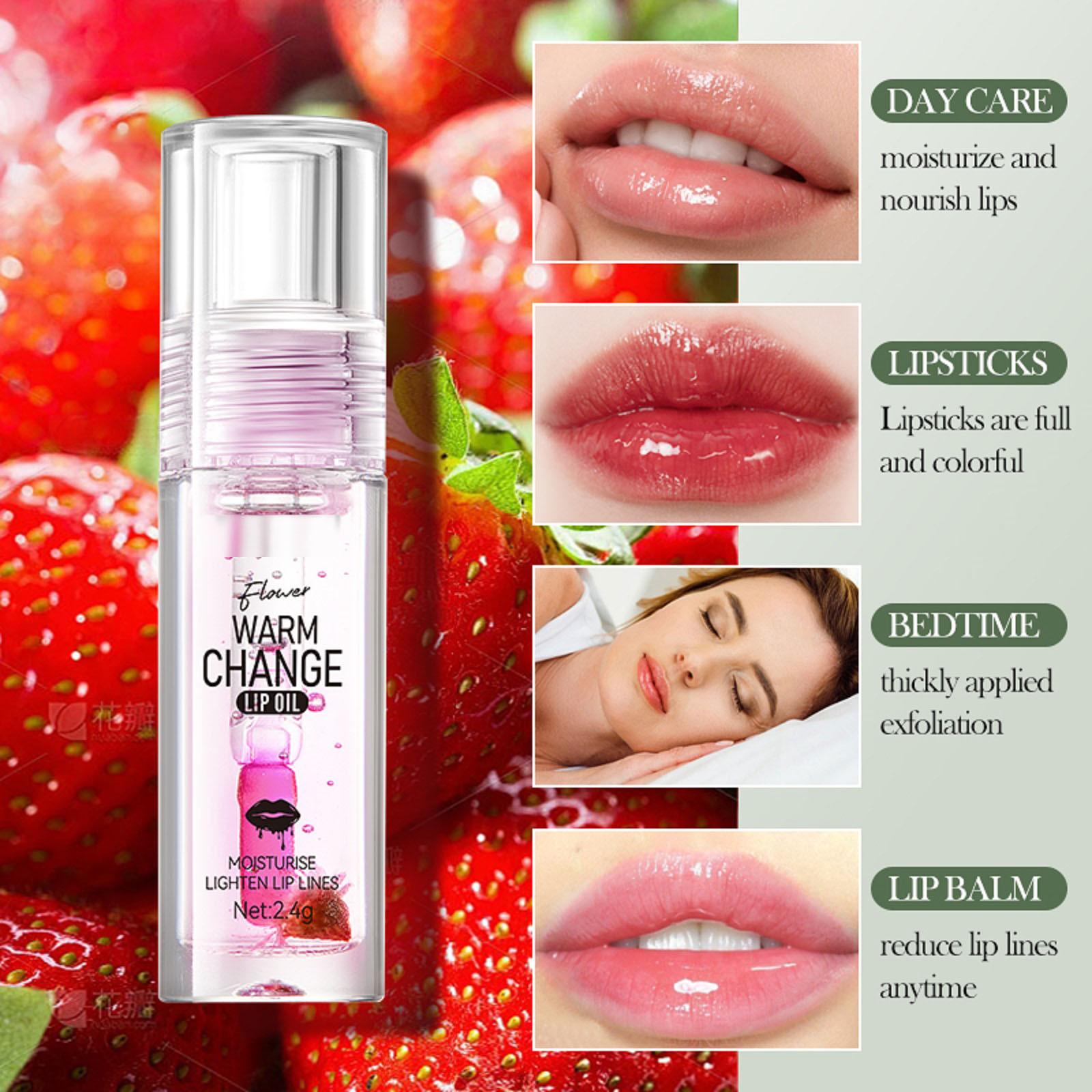 

Зимняя помада для губ «Зимний глоток» с цветочным эффектом, масло для губ, подарок для женщин, питает губы, масло для губ с изменением цвета, 1 шт., 2,4 г One Size