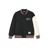 Baseball Jackets Men's Jet Black Baseball Collar Moderate Straight Fit F11M243502F-BK