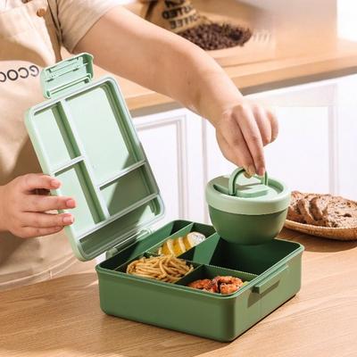 Brotdose Cartoon Obstsalat Bento Box mit Besteck für Kinder Tragbar Student Büroangestellte Lebensmittelbehälter Mikrowellengeeignet
