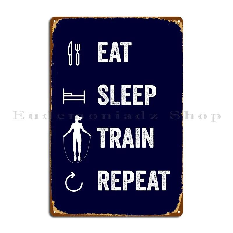 Athletic Trainer Eat Sleep Metal Sign Poster Design Custom Classic Wall Cave Customize Tin Sign Poster 20x30cm（7.8x11.8inch）