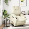 Electric Recliner Chair with Rising Function Cream Artificial Leather