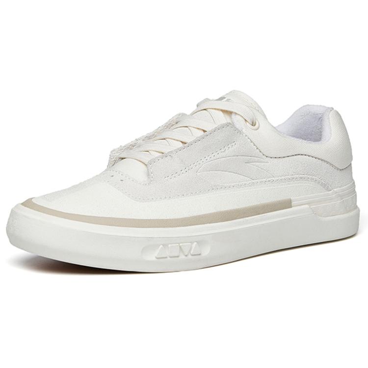 New Anta Ao Li Low Top Skateboard Shoes Women's White Leather Suede 122218011-2