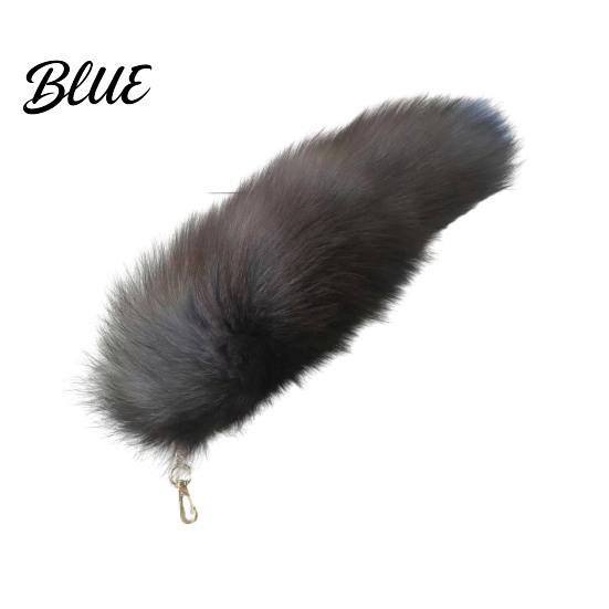 Rotatable Lobster Clasp Keychain Extra Large Fake Fox Tail Oversized