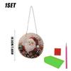 Pearl Diamond Painting Pendant 2D Flat Pearl Bead Crafts DIY Handmade Christmas Decor Hanging Santa Claus Christmas Tree Pattern