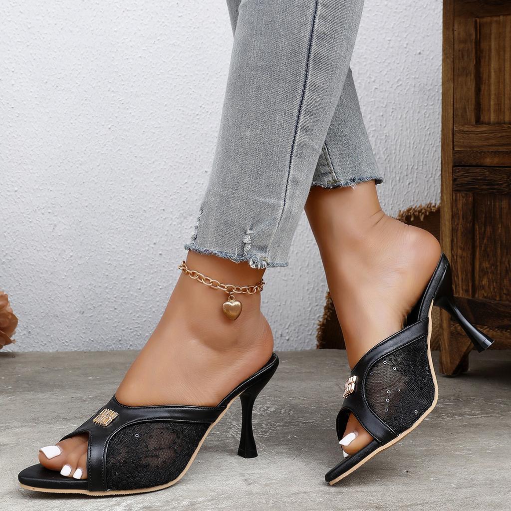 New Style Shoes - Women's Shoes, High Heels, Thin Heels, Half Slippers