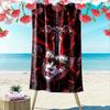 Enigmatic Crimson Masquerade Print Beach Towel, Quick Drying, Suitable for Travel, Outdoor Sports, Jogging, the Beach and Swimming, Gift
