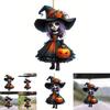 Car Interior Decor Acrylic Cute Witch Mirror Pendant Christmas Tree Ornament