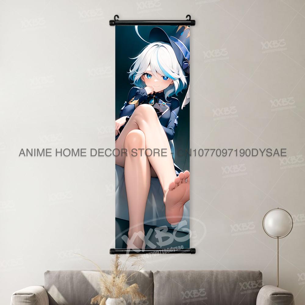 Genshin Impact Game Posters Xiangling Scrolls Picture Yaoyao Decorative Paintings Yun Jin Anime Home Decor Layla Wall Artwork