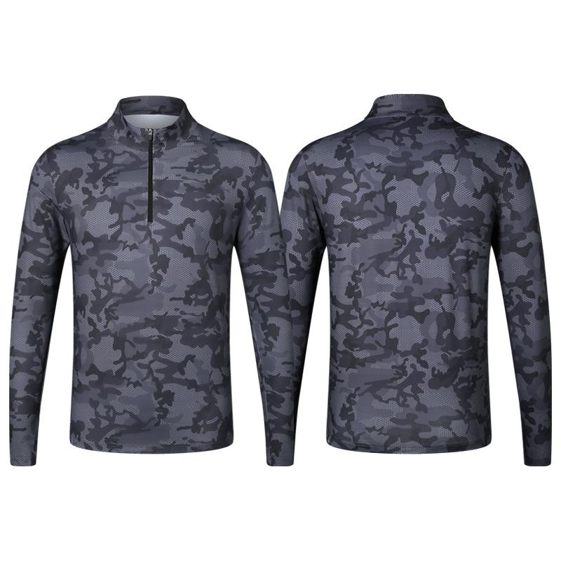 Men's Quick-Dry Half-Zip Camouflage Sports Jacket