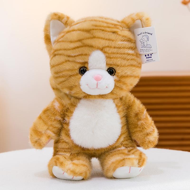 Forest Baby Elephant Plush Toy Children Sleeping Striped Cat Throw Pillow Squirrel Doll Birthday Gift