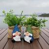 Creative Dwarves Decorate Flower Pots Elf Plant Pot Desktop Ornaments Halloween Christmas Gifts, Resin Crafts