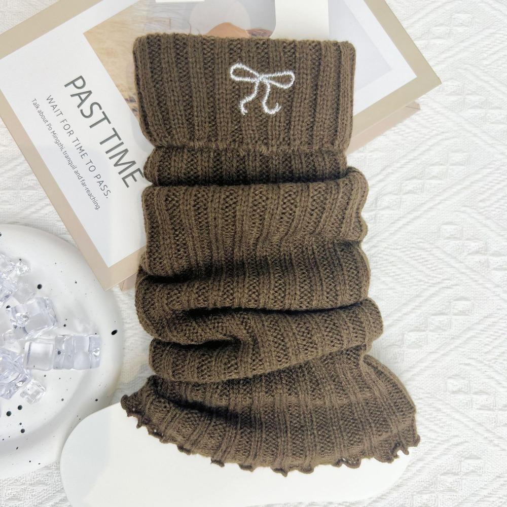 

Вязаные Длинные Носки Теплые Гетры Лолиты Модные Носки Гармошкой Девушки кофейный