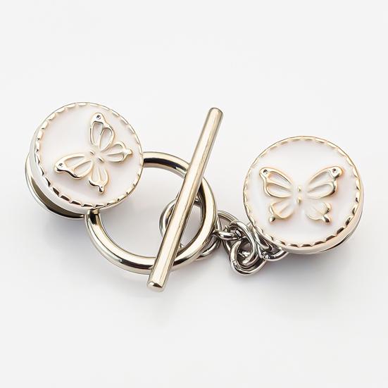 5 Pcs Chain Button Pins Cardigan Closure Fastener No Sewing Detachable Decorative Buttons for Sweaters Cardigans