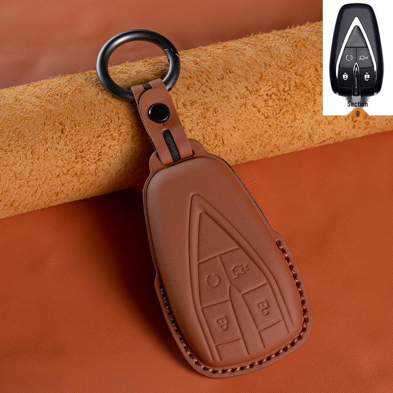Changan Genuine Leather Key Case for EADO, CS75, CS35, CS55PLUS, Oshan X5/X7, UNI