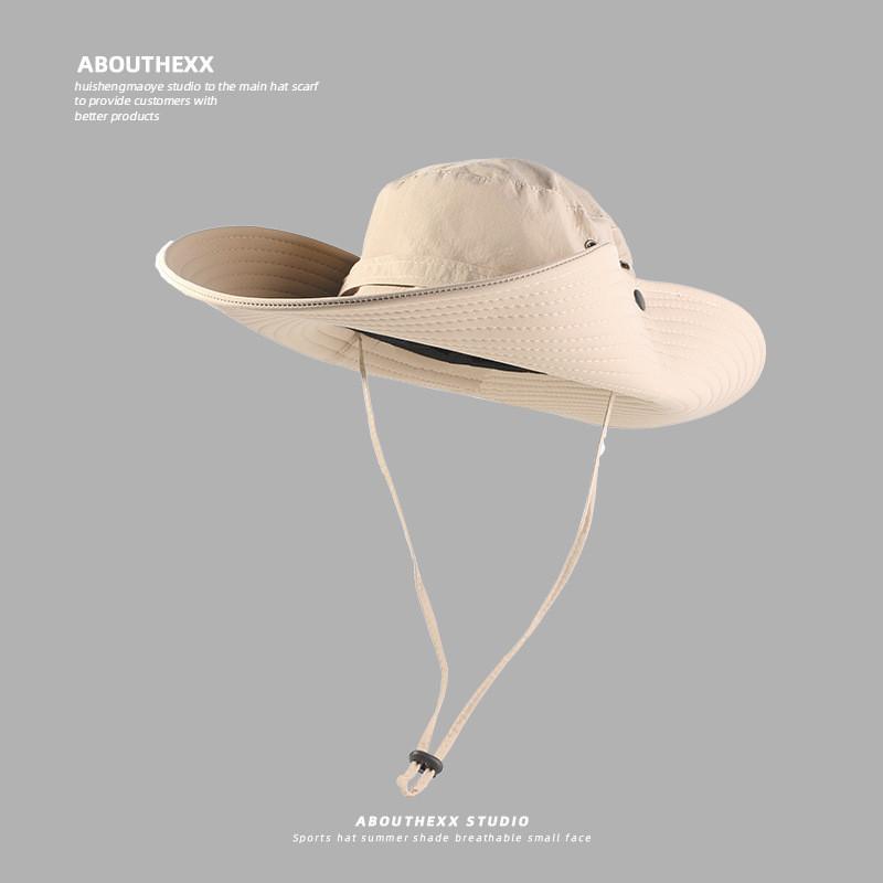 Fisherman Hat Summer Sun Protection Wide Brim Adjustable For Men Women