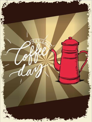 

Metal plaque vintage retro style Coffee Day Classic tin door signAluminum 20x30cm（7.8x11.8inch）