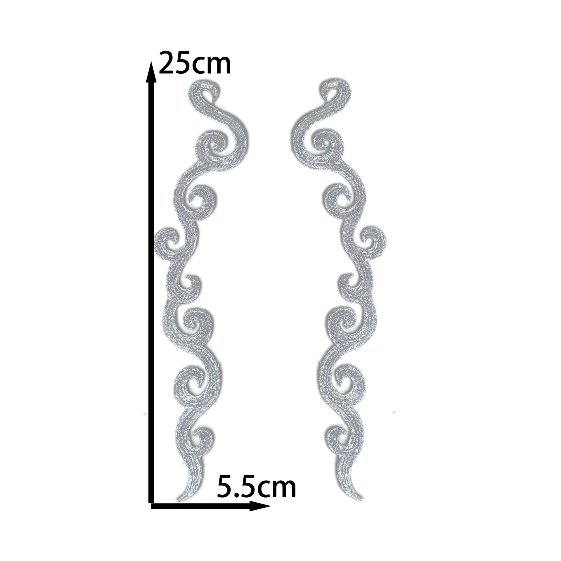 

Gold And Silver Stage Decorative Pattern Ancient Clothing Ethnic Embroidery Applique Patch Drama Cloth Sticker Diy Handmade Clothing Accessories