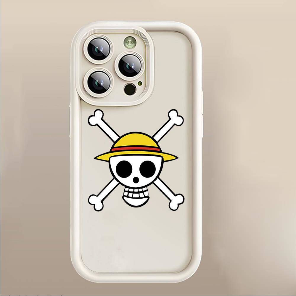 D-35 One Piece Logo Case for iPhone 15 14 13 12 8 Plus Samsung S24 S23 Ultra A04S A05S Huawei P40 P50 P60 Nova 11 Pro Max OPPO A17K Reno 10