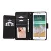 For iPhone SE (2022)/SE (2020)/7/8 4.7 inch Cell Phone Case PU Leather Wallet Cover with 2 Straps