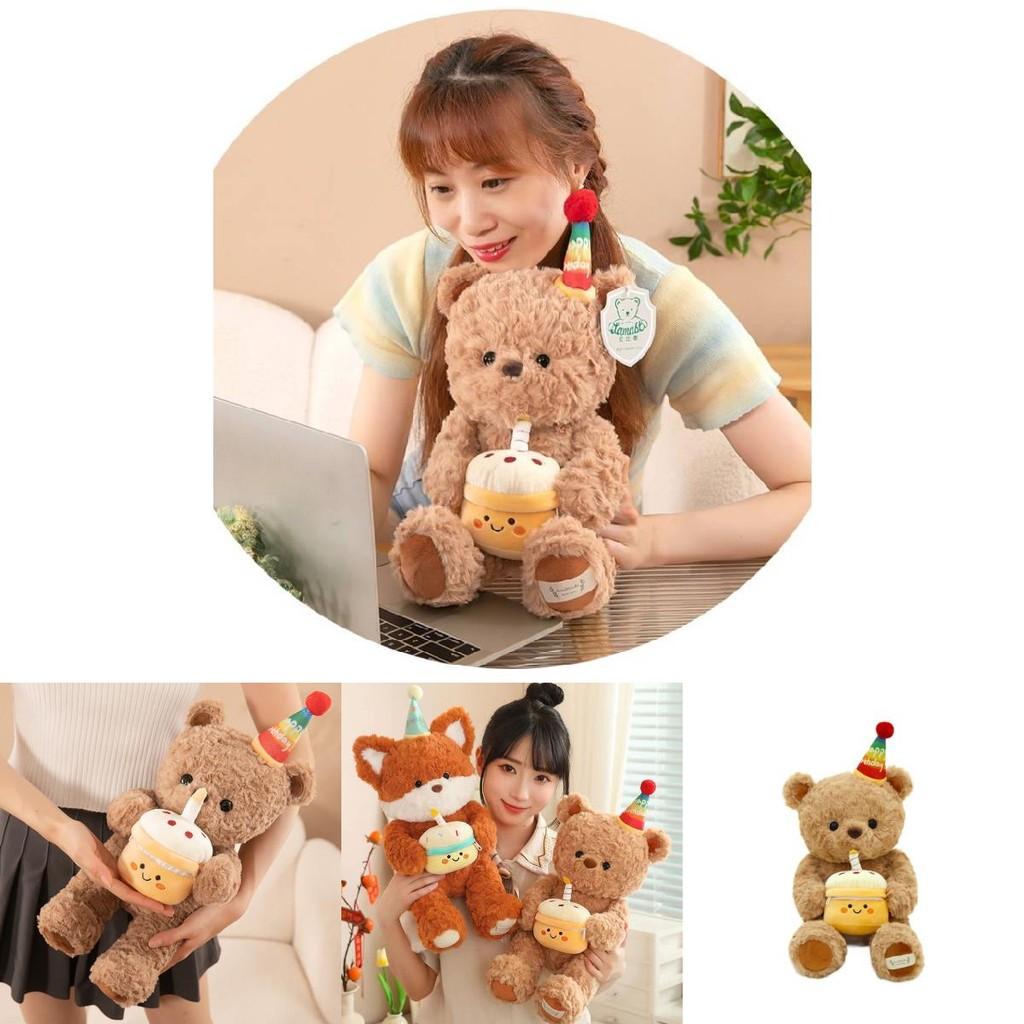 Adorable Brown Plush Teddy Bear For Kids Soft Cuddly Stuffed Animal Gift Perfect For Birthdays