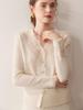 2025 H/W Damen V-Ausschnitt Spitze Kaschmir Strickjacke - Einfarbig, Lockere Passform