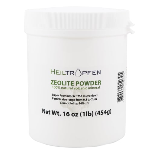 Zeolite Powder - 454 g | Ultra-Fine <2?m | Clinoptilolite 94%+/-3 | 3x Activated | Natural Mineral Powder | Zeolite 3x TMA | Heiltropfen?