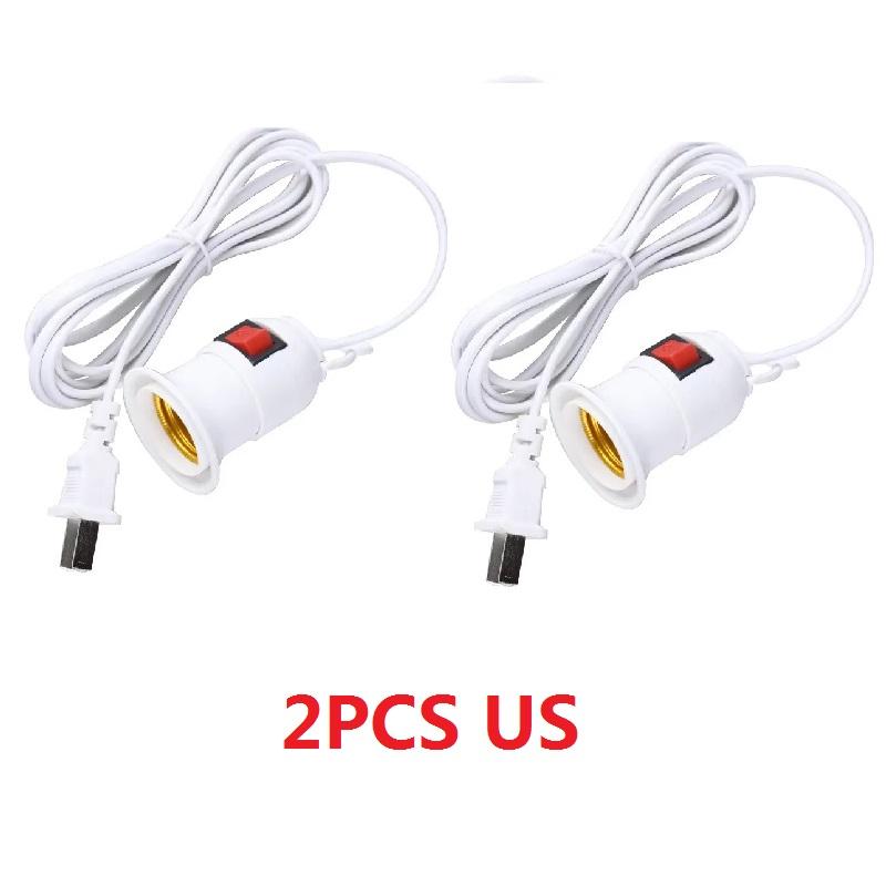 1/5PCS 2.3M E27 Hanging Indoor Plants Light Holder Garden Lampholder Cable EU /US with On/Off Switch Lamp Holder for Desk Light