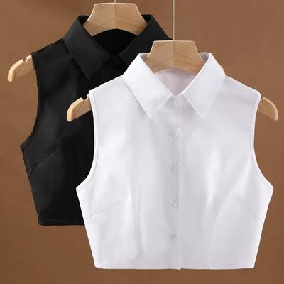 Femmes Coton Dentelle Faux Col Blouse Vintage Amovible Col de Chemise Faux Col Revers Blouse Haut Femmes Vêtements Accessoire