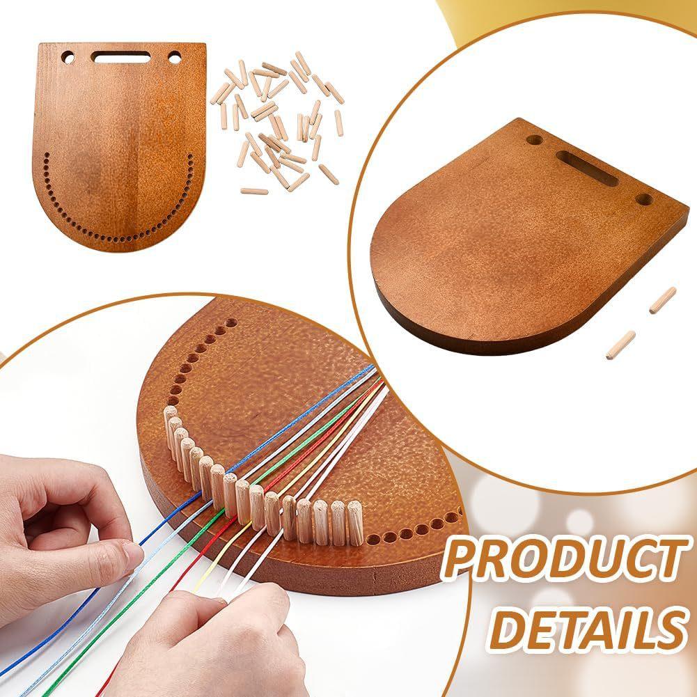 Drewniany przyrząd do robienia bransoletek Zestaw do robienia bransoletek do dziergania na wiele sznurków Narzędzie do plecenia do tworzenia bransoletek przyjaźni i biżuterii DIY