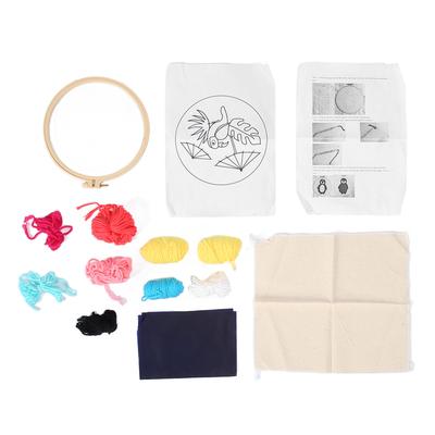 Zestaw Punch Needle DIY Tworzenie Wzoru Kreskówkowego Papugi Zestawy Startowe do Haftu do Dekoracji