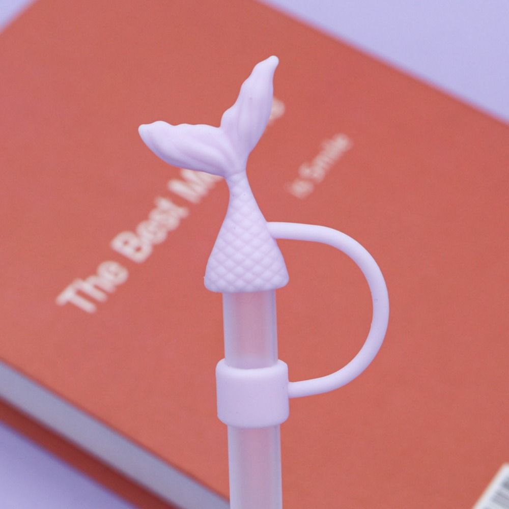 Beauty Fishtail Silicone Straw Cap Straw Tip Covers for Stanley/Tumbler Cup for Party Decor