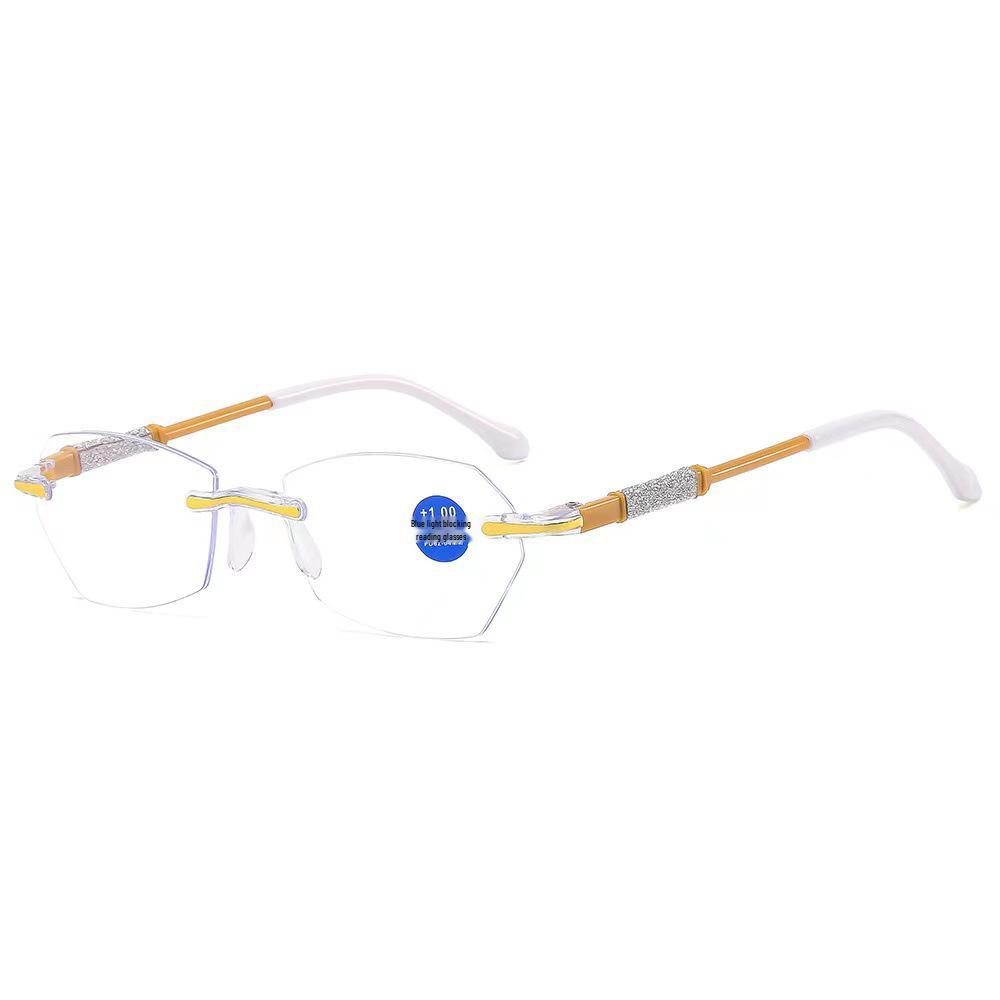 High-Definition Anti-Blue Light Frameless Reading Glasses for Men and Women: Trendy, Fashionable, and Eye-Protective