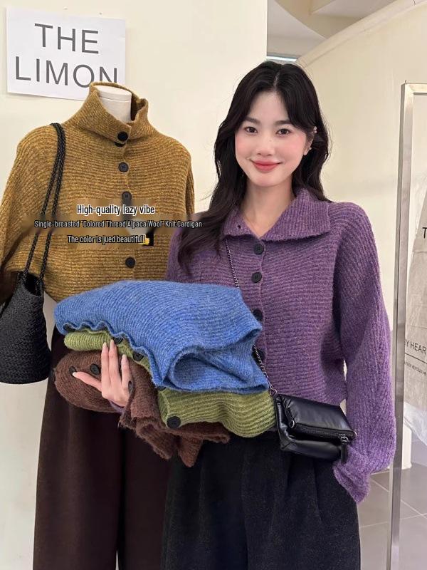 Women's Lazy Style Turtleneck Loose Slimming Knit Sweater - Winter Fashion