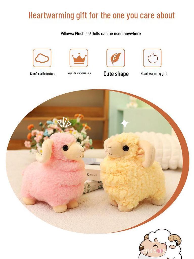 Little Lamb Goat Plush Toy - Soft Simulation Cloth Doll and Pillow Gift