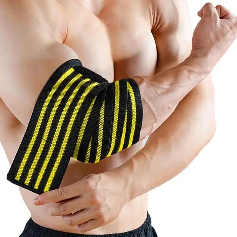 1 Stück 100cm Lang Wickel Ellbogenbandage Atmungsaktive Stütze Gym Fitness Sport Schutzpolster für Gewichtheben Bankdrücken