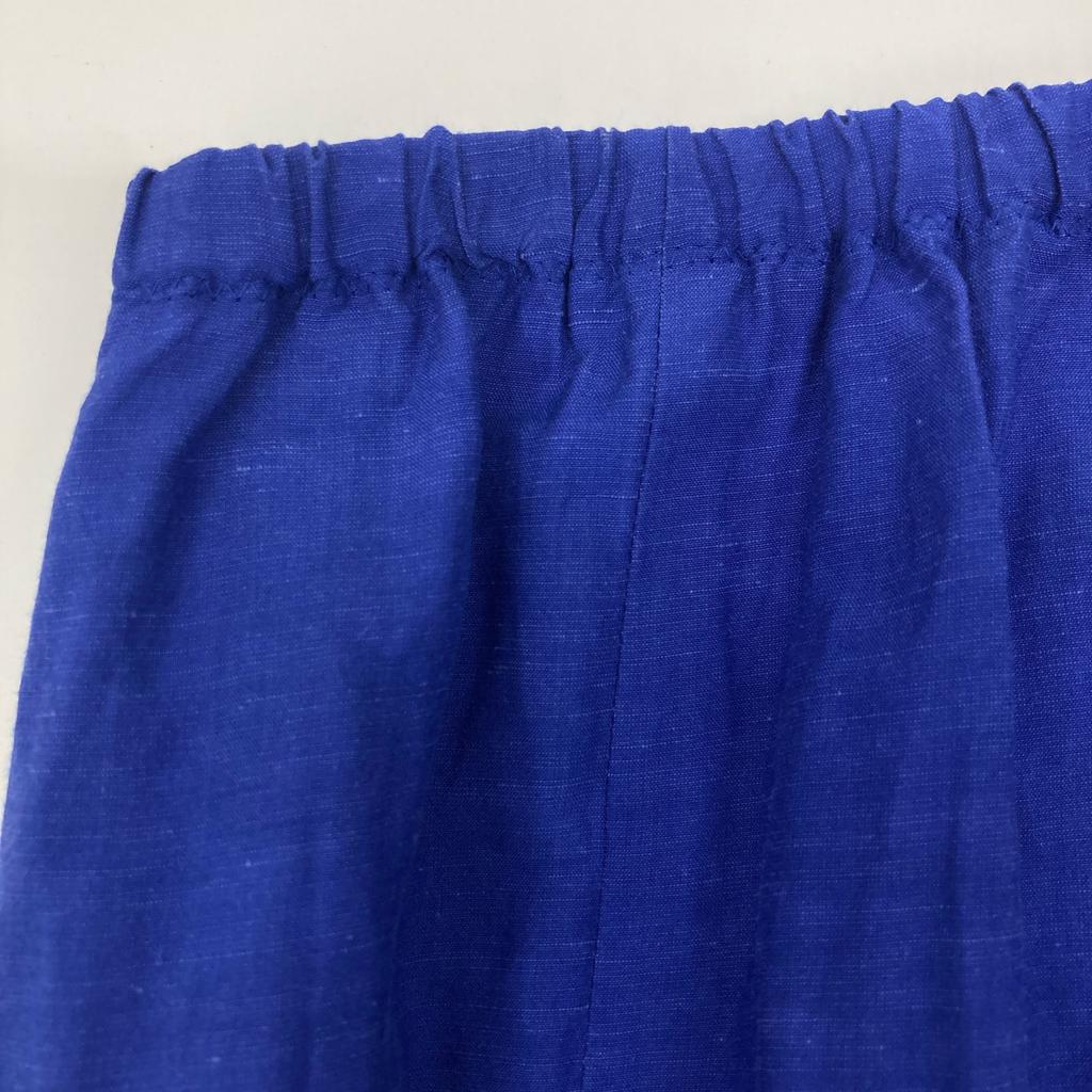 Plage [Made in 2011] 23-060-922-7090-2-0 Linen Blend Flare Long skirt 38 blueUsed
