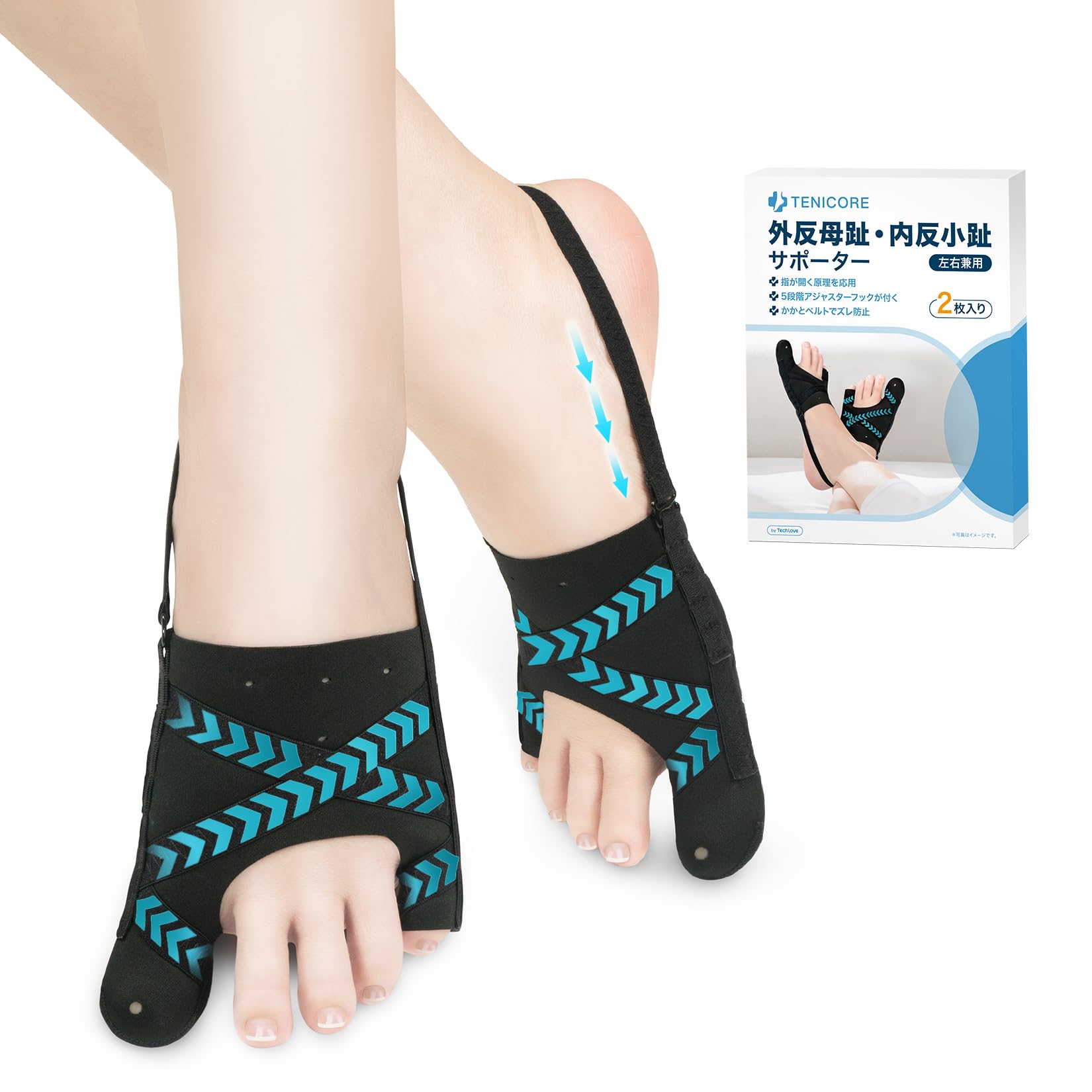 

New Tenicore Bunion Slim Toe Spreads Prevents Features Adjustable Hooks Excellent MB3PL Support, Support, Toes, Bunion, 5-Level & Breathability,