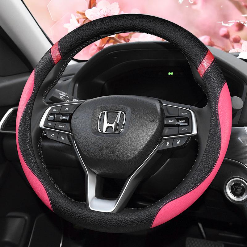 Universal Non-slip PU Leather Steering Wheel Cover - Four Seasons Comfort