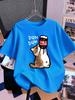 Drink Cartoon Dun Dun Cat Prints TShirts Womens Cotton Summer Short Sleeve T Shirt Loose Soft ONeck Tops Casual Womans Clothes