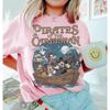 Pirates of The Caribbean Mickey Retro T-shirt Halloween Women Men Streetwear Oversized Y2k Short-sleeved Comfortable Soft Female Male Clothing