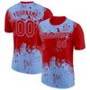 Individuelles Name Nummer 3D Farbblockmuster T-Shirt Neues Design Pop Herren Fußball Kurzarm Oberteile Schnelltrocknend Unisex Individuelle T-Shirts