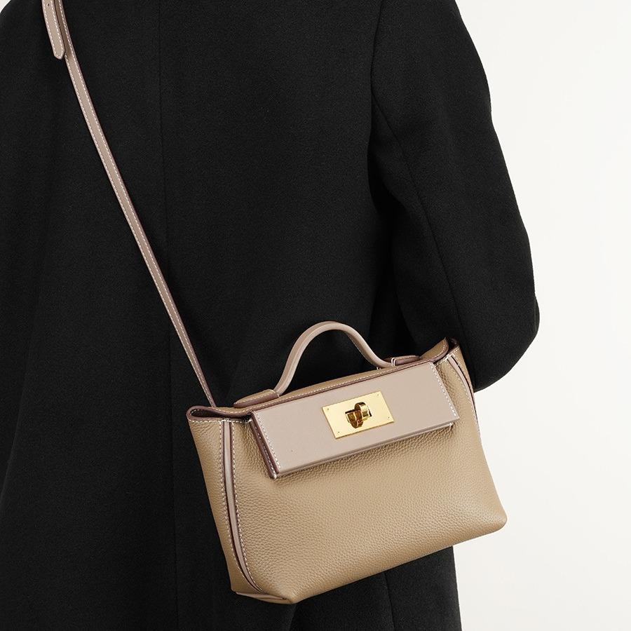 Cowhide Dumpling Bag New Versatile Portable Shoulder Bag Crossbody