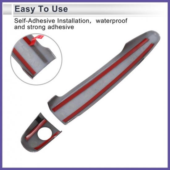 Door Handle Cover Trim for Toyota Highlander Tailgate Handle Cover Black Auto