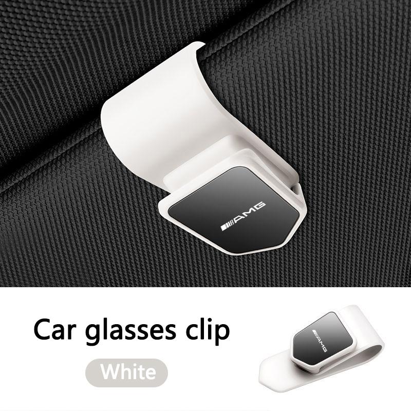 FSI1 Car Sun Visor Glasses Holder Sunglasses Case Eyeglasses Clip For Mercedes Benz AMG GLE GLS CLS GLC CLA GLA GLK W205 W203 Sticker
